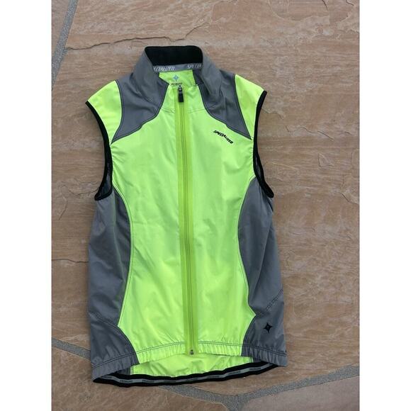 SPECIALIZED - CYCLING Vest Women’s SIZE S Reflective Yellow Full Zip - Picture 1 of 3
